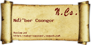 Néber Csongor névjegykártya