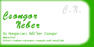 csongor neber business card